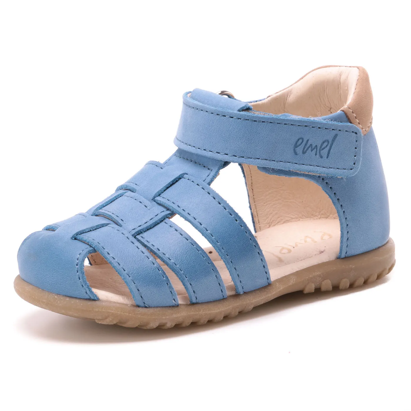 (1078-4) Emel blue closed sandals