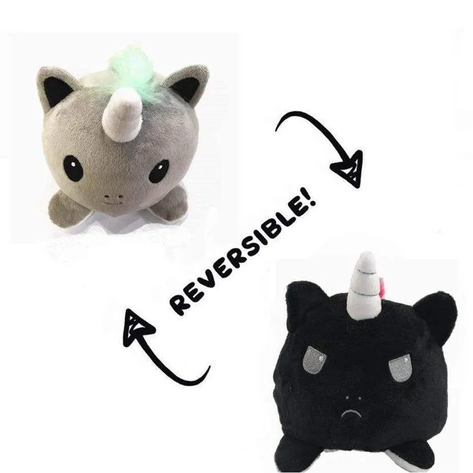 2021 Reversible Cat Gato Kids Plushie Plush Animals Unicorn Double Sided Flip Doll Cute Toys For Peluches Plush Toys