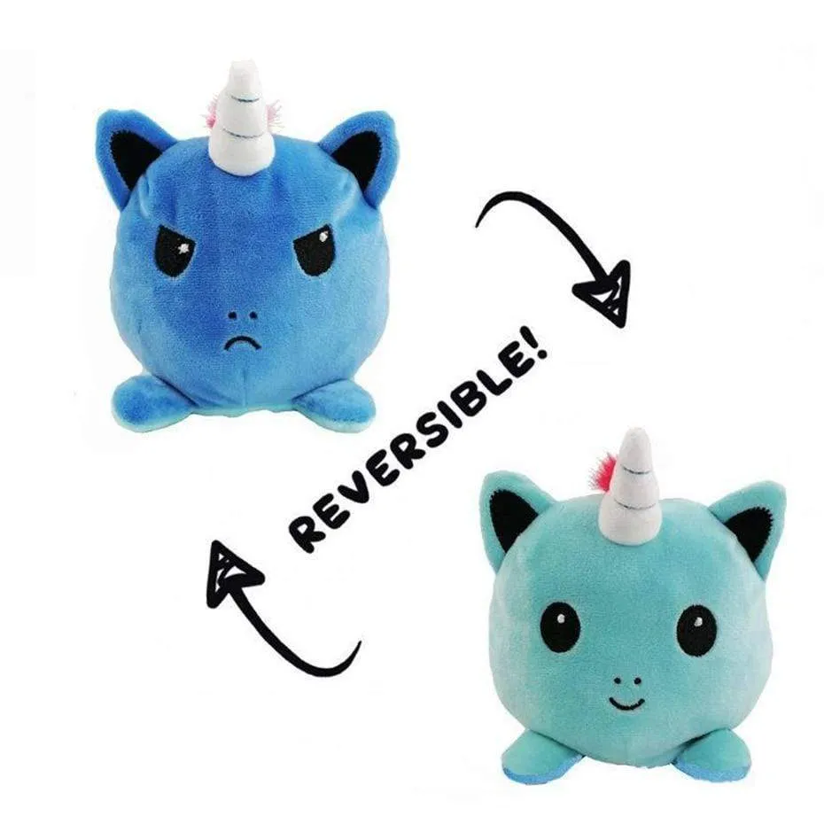 2021 Reversible Cat Gato Kids Plushie Plush Animals Unicorn Double Sided Flip Doll Cute Toys For Peluches Plush Toys