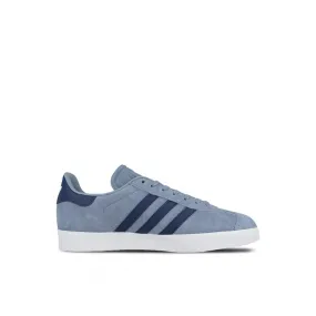 Adidas Gazelle Lace-Up Blue Suede Leather Womens Trainers BA7657