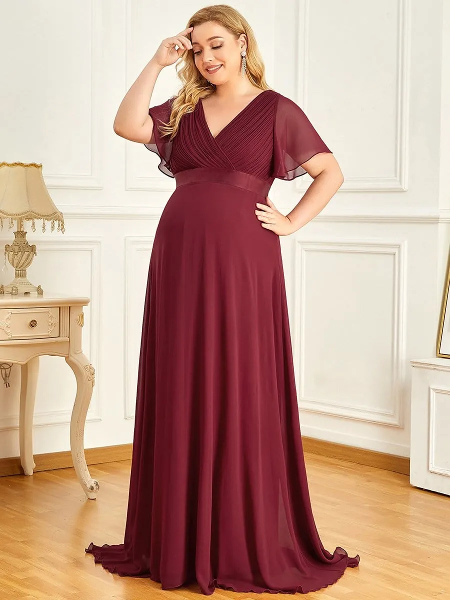 Adorable Deep V-neck Wholesale Maternity Dress for Plus Size Women