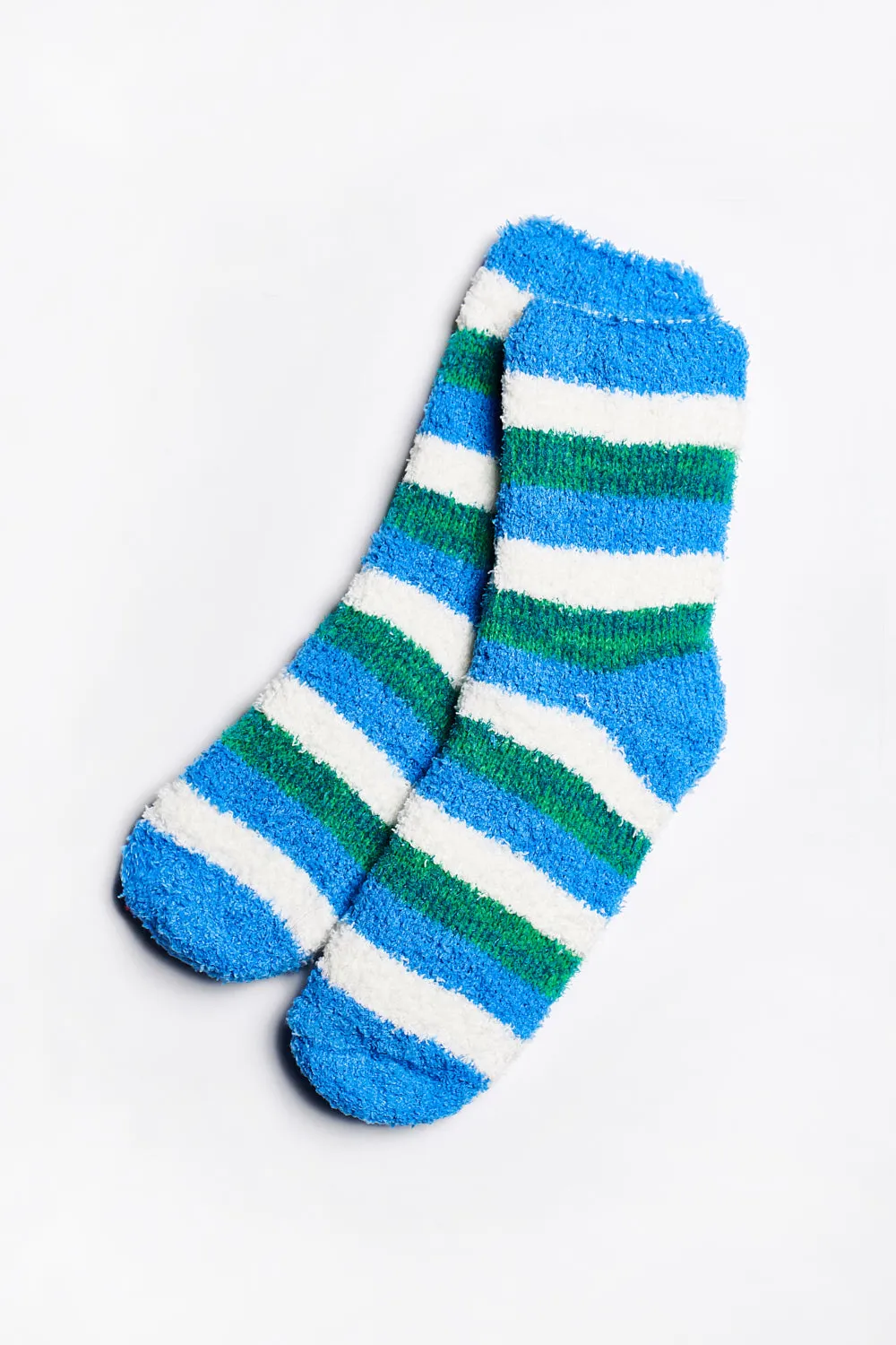 ALAMAE Fuzzy Striped Socks