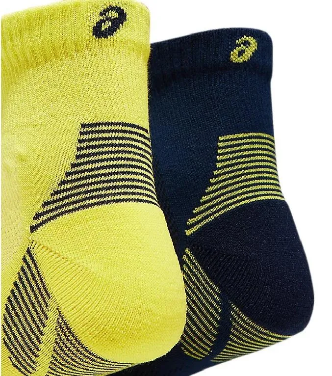 Asics 2 pairs of shock-absorbing running socks 2ppk Cushioning Sock 3013A238 003 blue-yellow