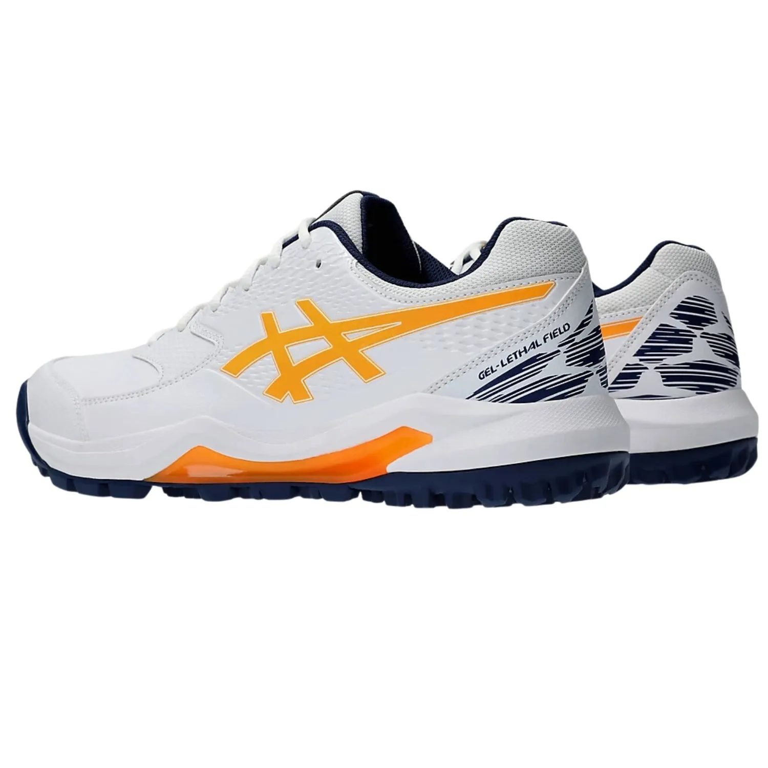 Asics Cricket Shoes Gel-Lethal-Field - White Orange