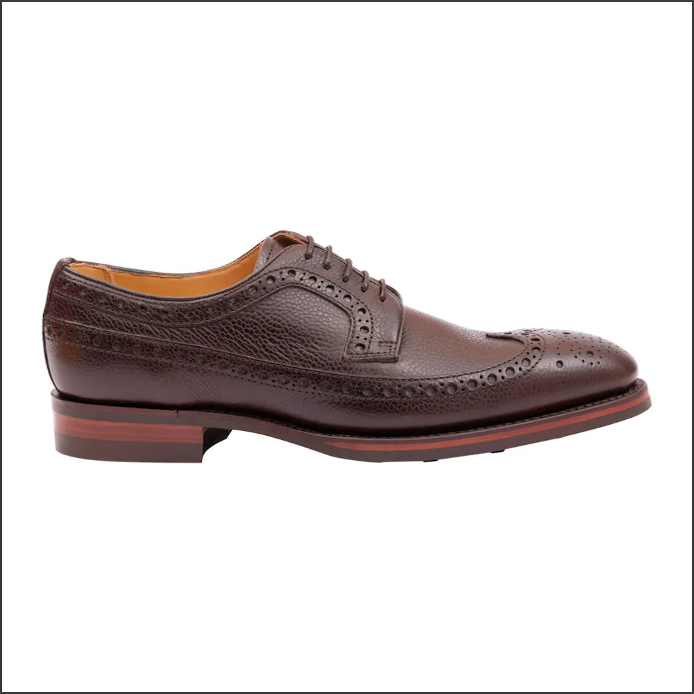 Barker Calvay Dark Brown Grain Wingtip Brogue*