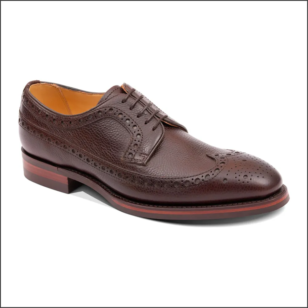 Barker Calvay Dark Brown Grain Wingtip Brogue*