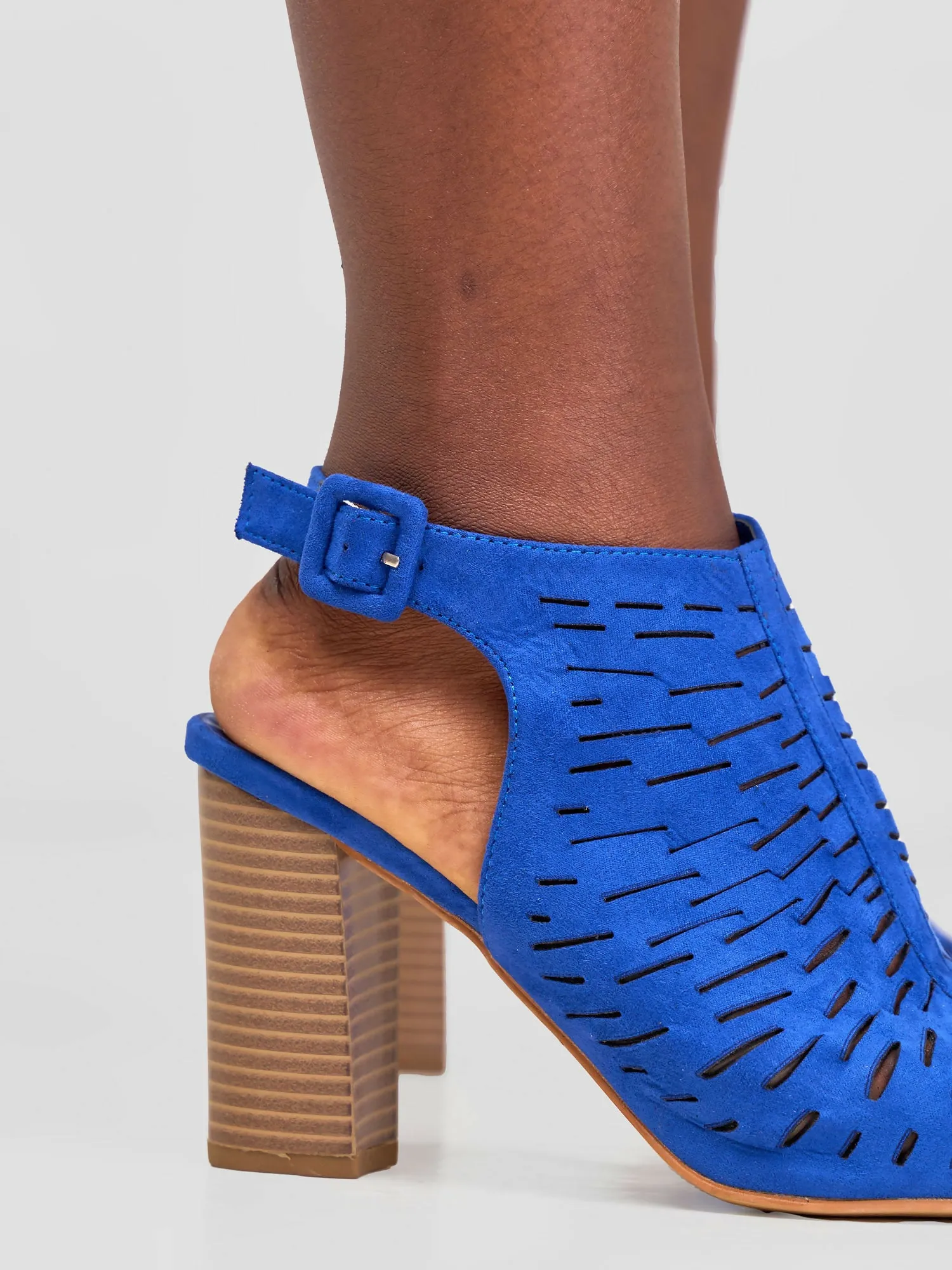 Be Unique Feel Good Boot Chunky Heel - Blue