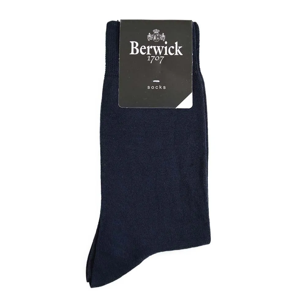 Berwick 1707 Over Calf Cotton Blend Plain Socks