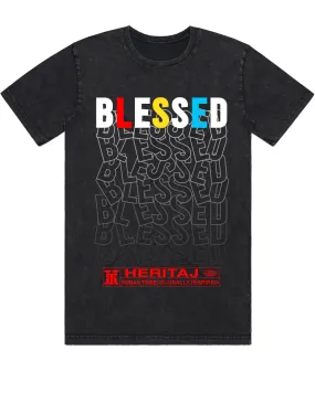 BLESSED-VINTAGE WASH-TEE-NR