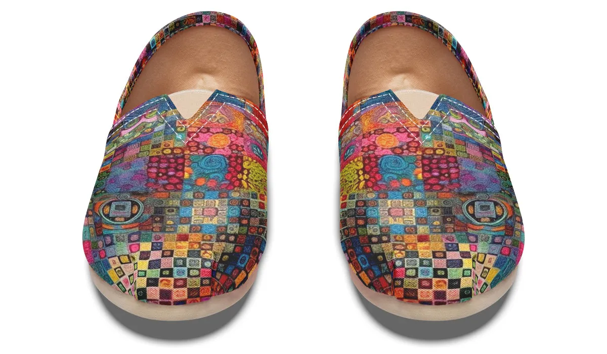 Blotter Patch Fuzz Casual Slip on Shoes