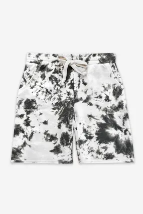 Board Short - Charcoal White Tie Dye