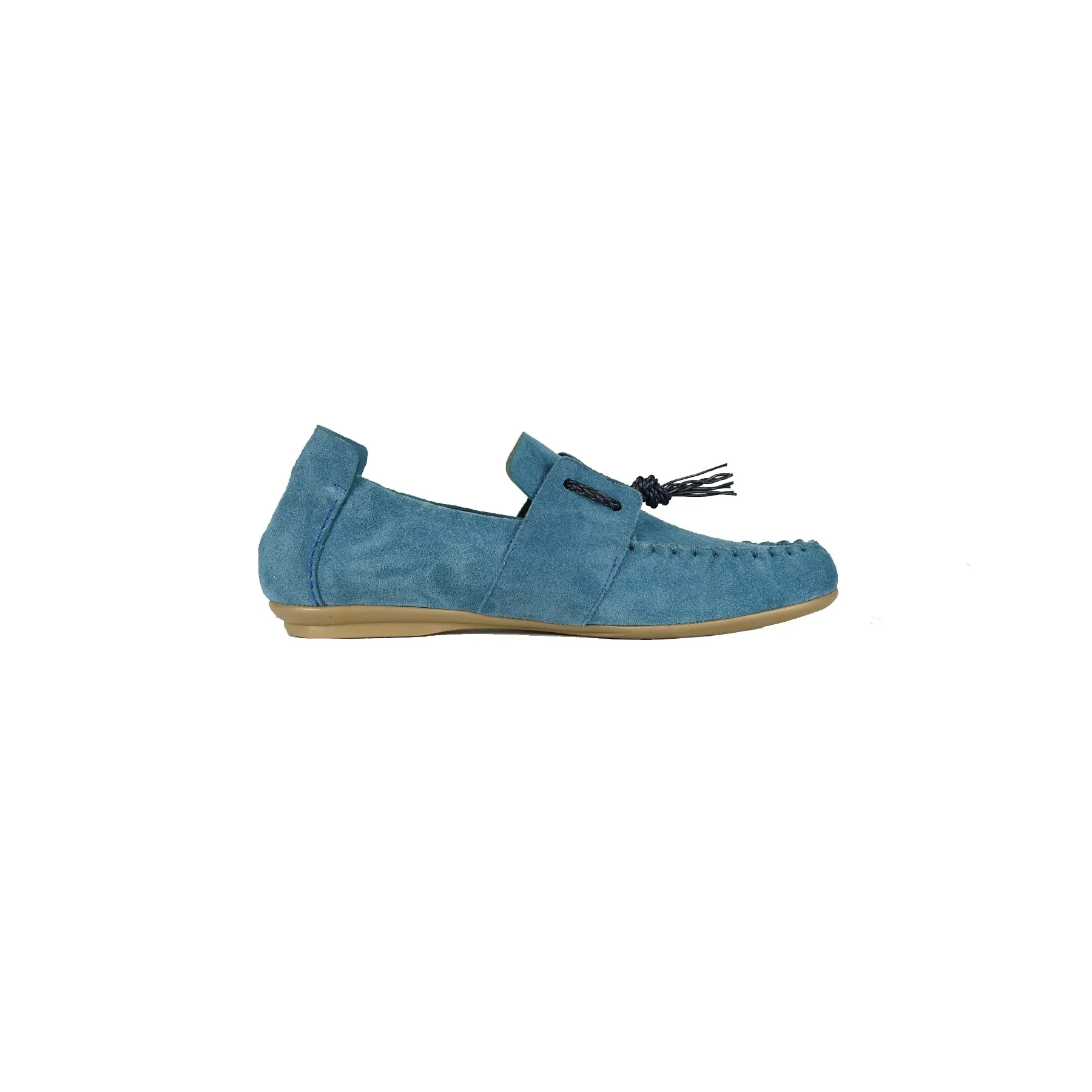 Car Shoe Camoscio Vintage Light Blue