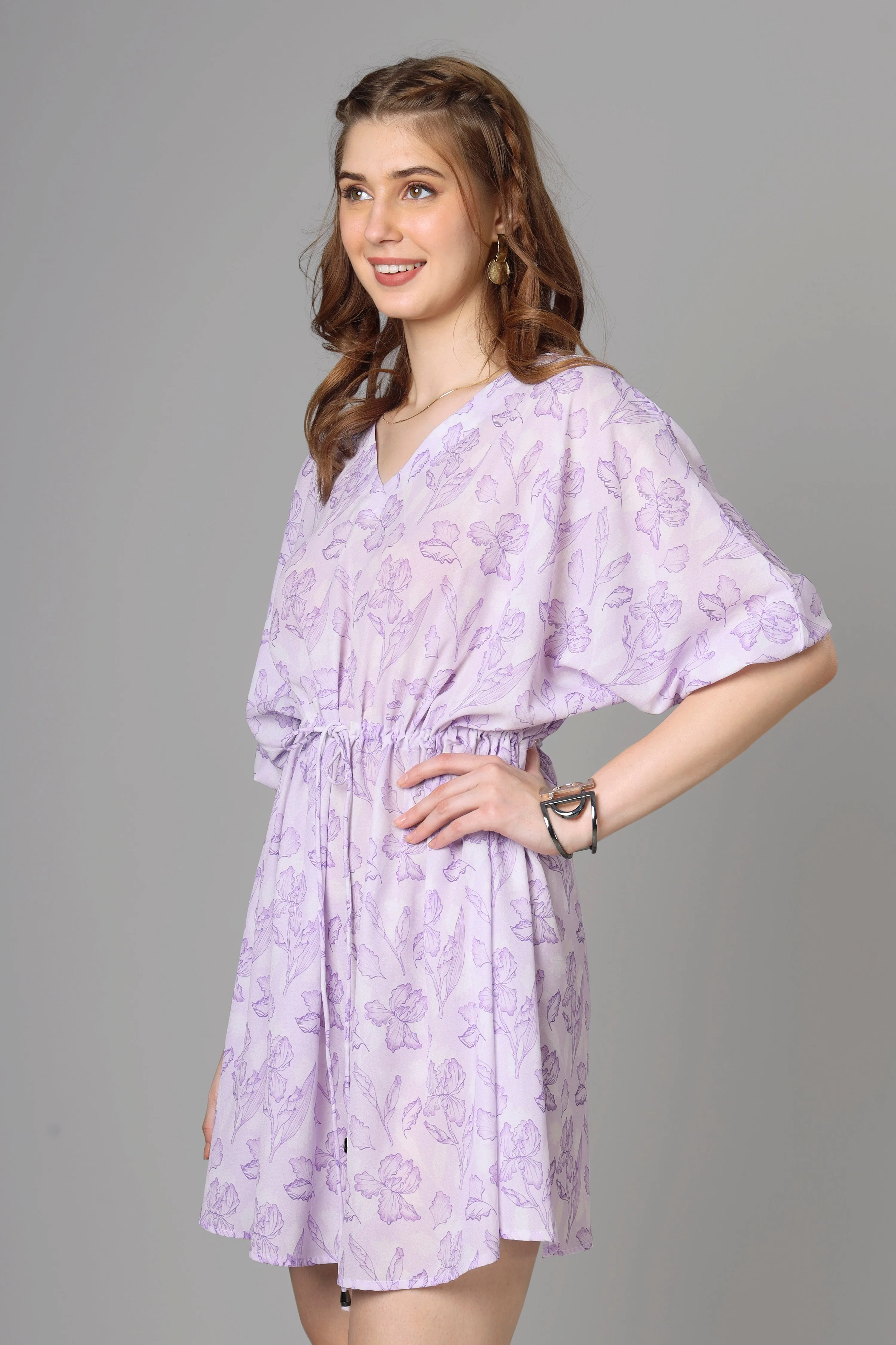 Charming Floral Midi Dress For Women