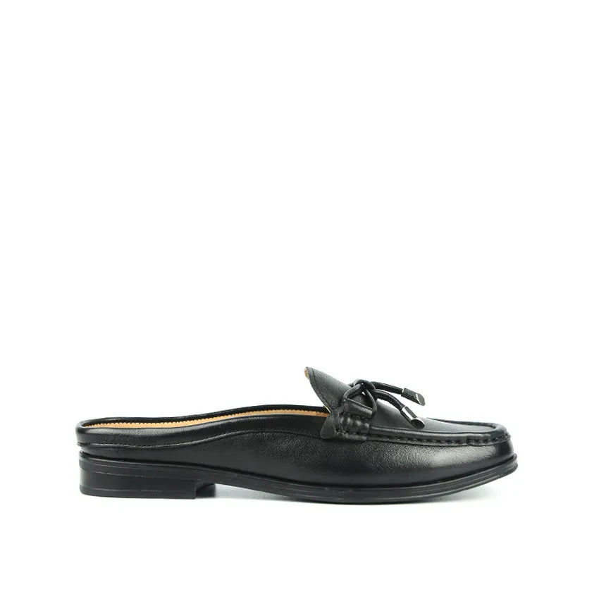 Courtney Mule Women's Shoes - Black Leather