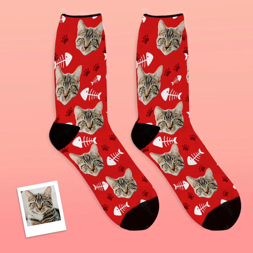 Custom Cat Happy Socks With Your Text