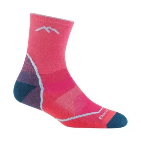 Darn Tough Vermont Kids' Light Hiker Micro Crew Lightweight Hiking Sock - Raspberry