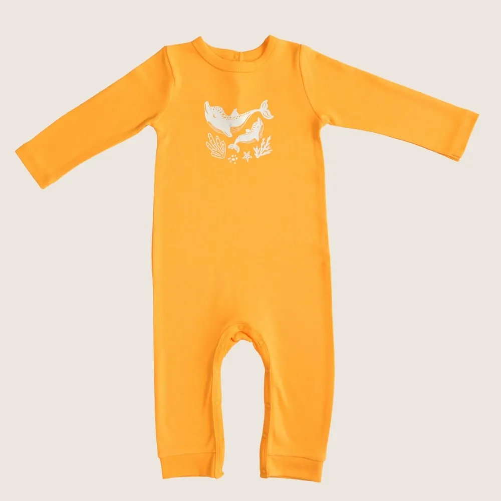 Dolphin Organic Baby Sleepsuit