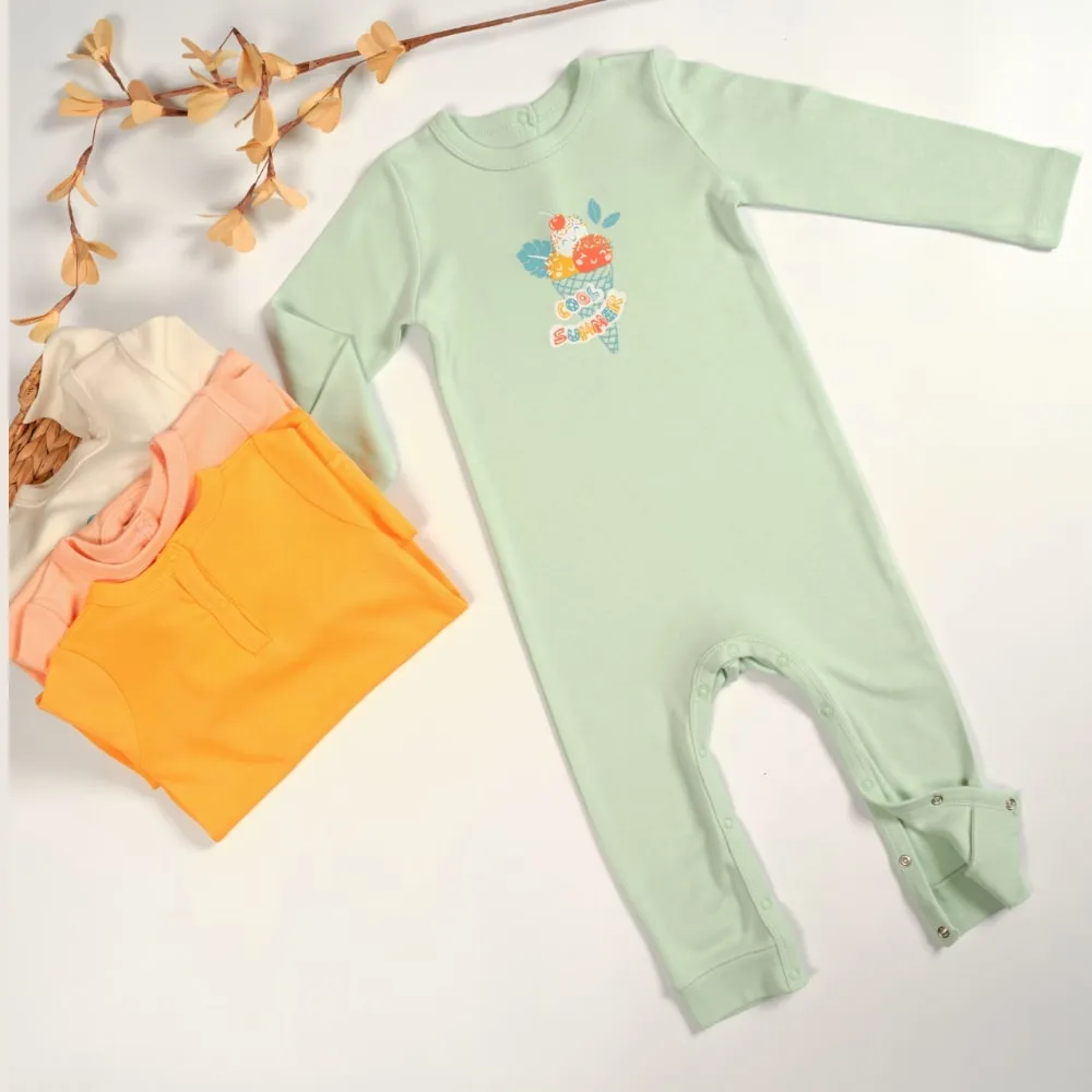 Dolphin Organic Baby Sleepsuit