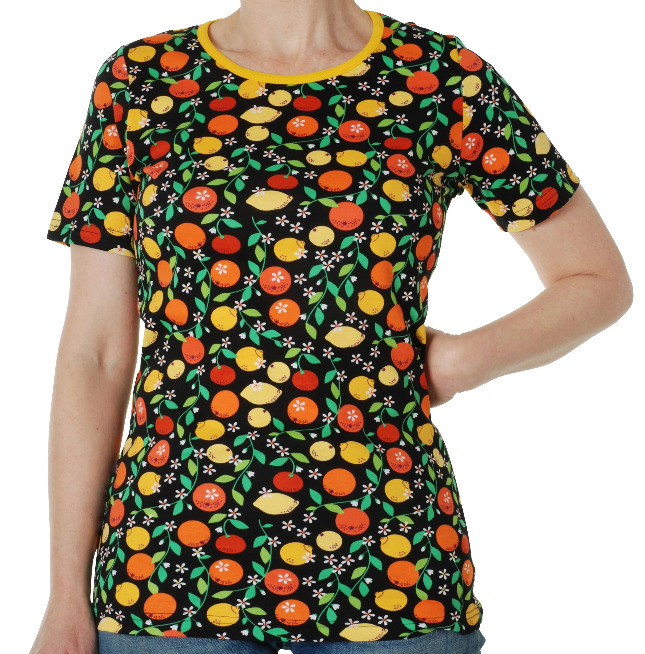 DUNS Citrus Black Short Sleeved Top - Adult Sizes