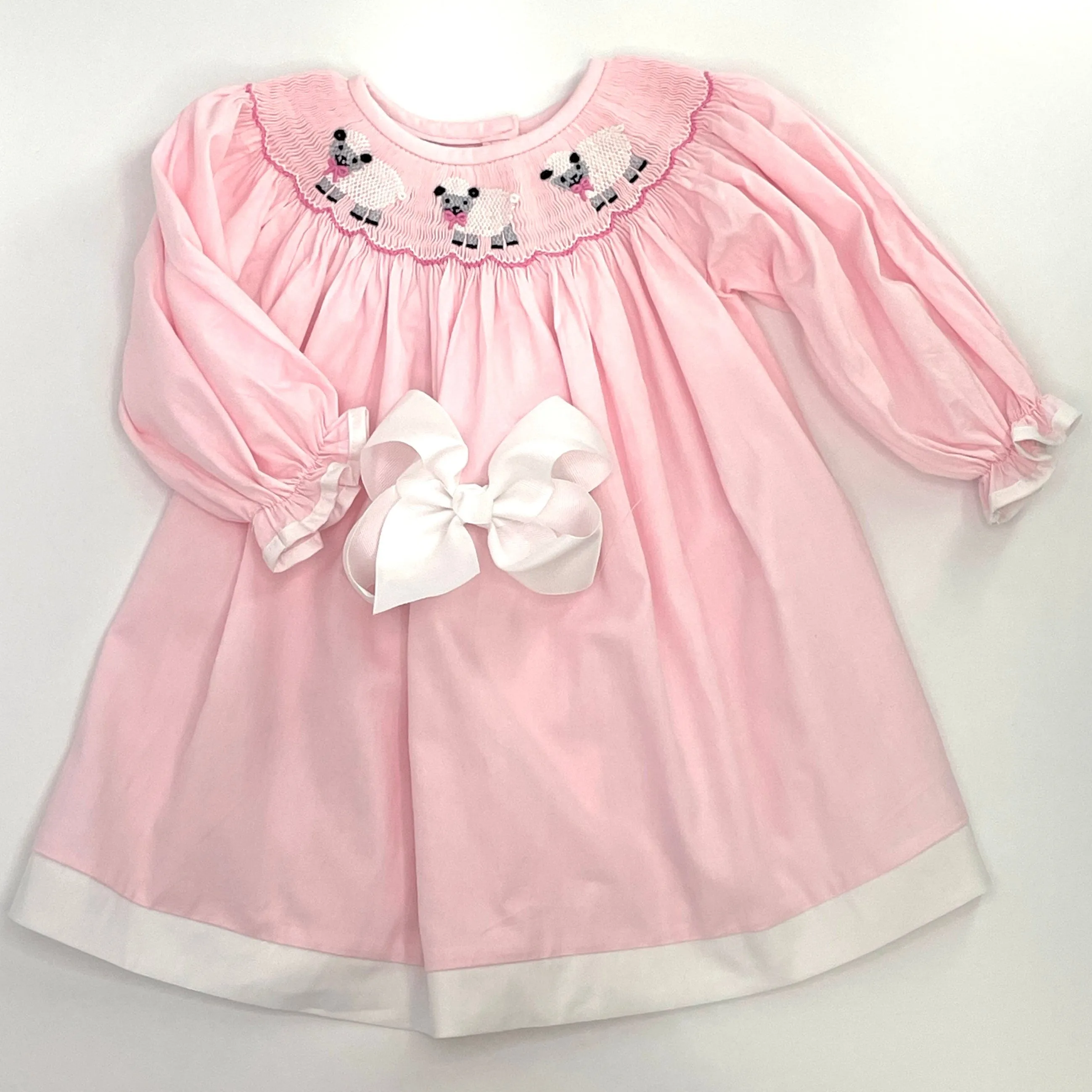 Easter Lamb Dress in long sleeves