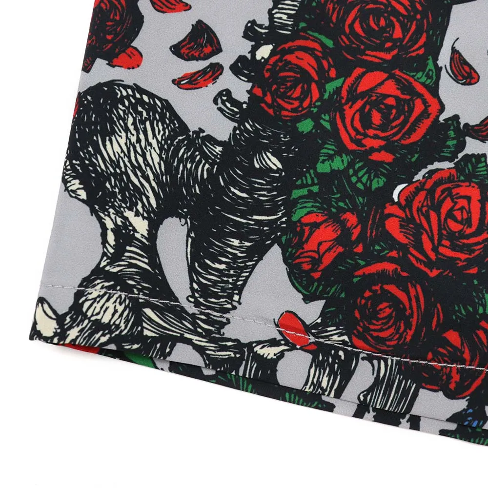 Grateful Dead | Hybrid Board Short | Bertha & Roses Grey