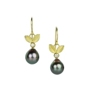 High Luster Tahitian Pearl Drop Earrings