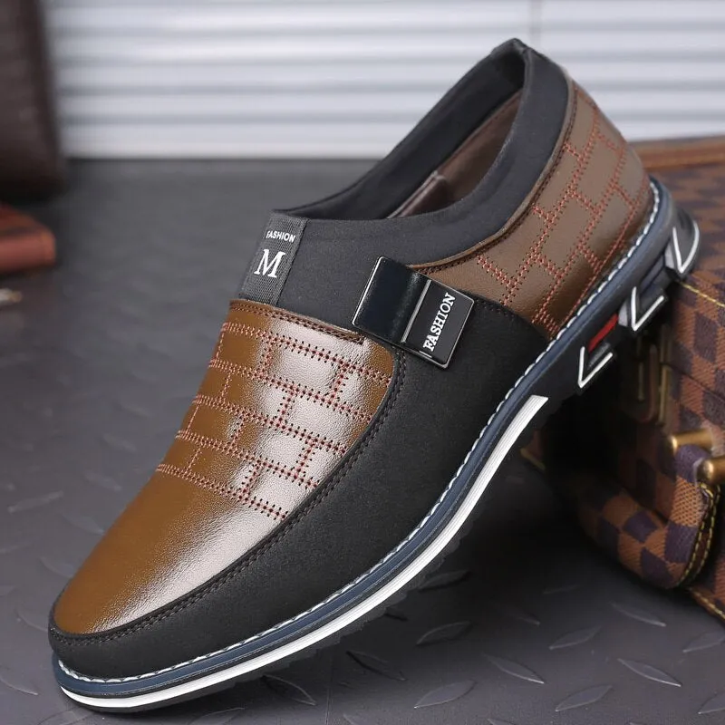 Hot Sale Men's Leather Slip On Shoes