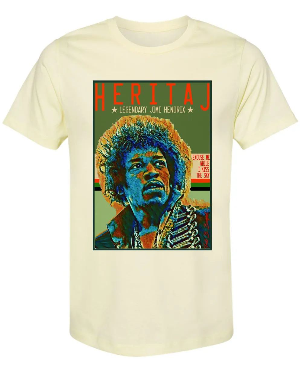 JIMI HENDRIX-ABSTRACT FRAME TEE