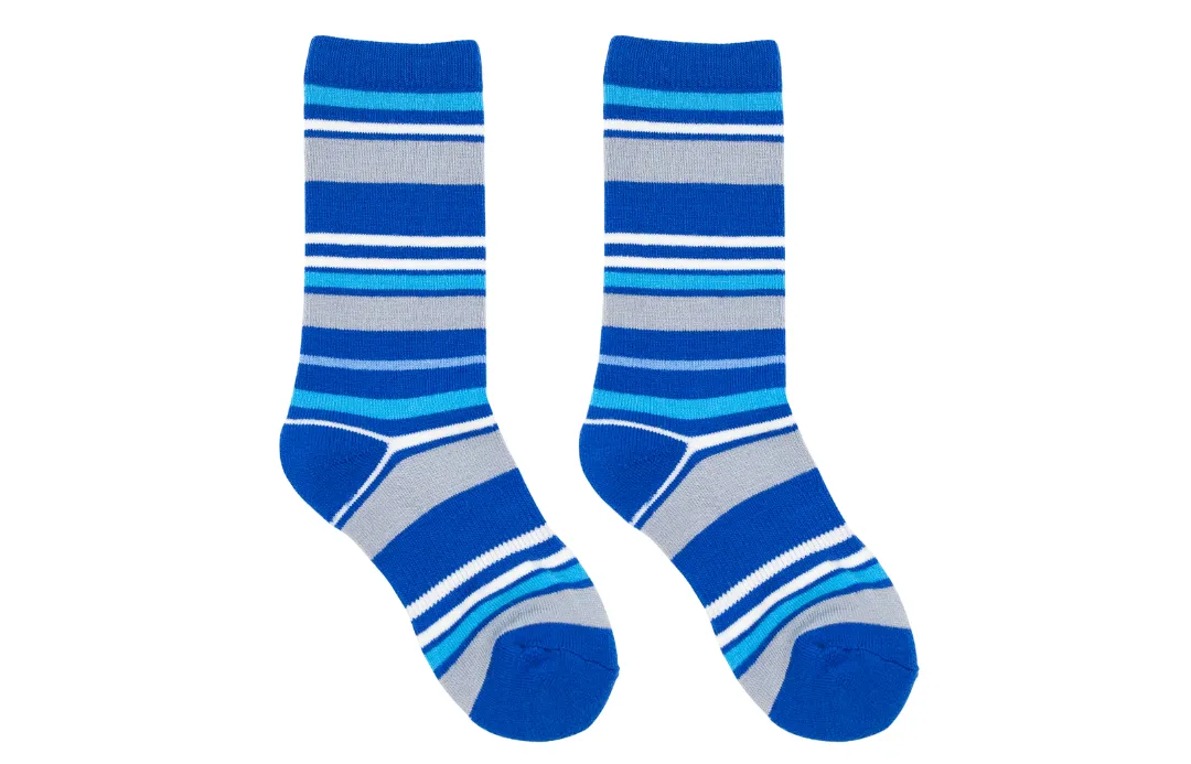 Kids' Merino Wool Boot Socks, Blue Skies (Single Pair)