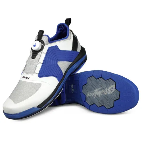 KR Strikeforce Maverick FT White/Blue/Black Right Hand High Performance Men's Bowling Shoe