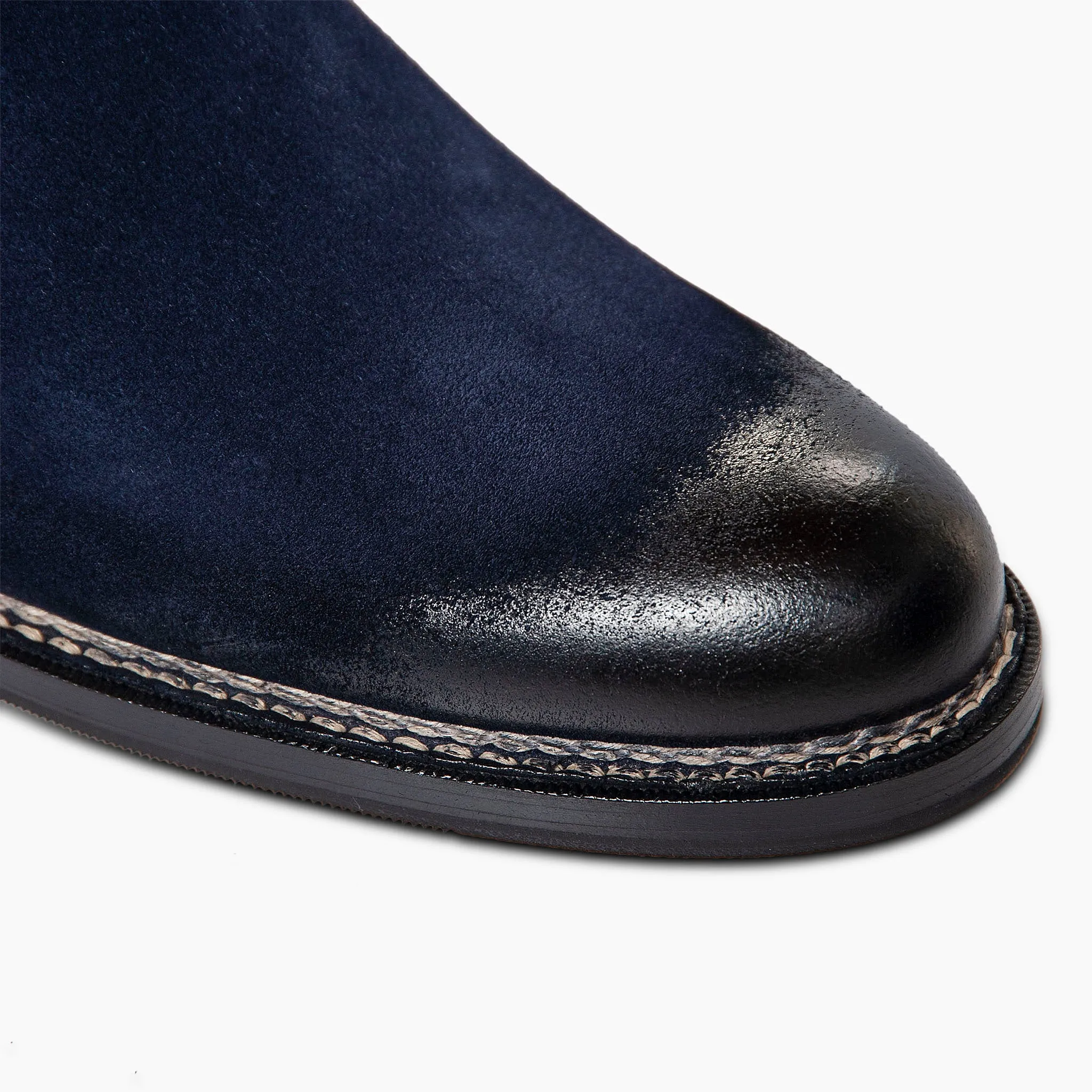 Lapo Chelsea reversed suede Leather Shoes  (dark blue)