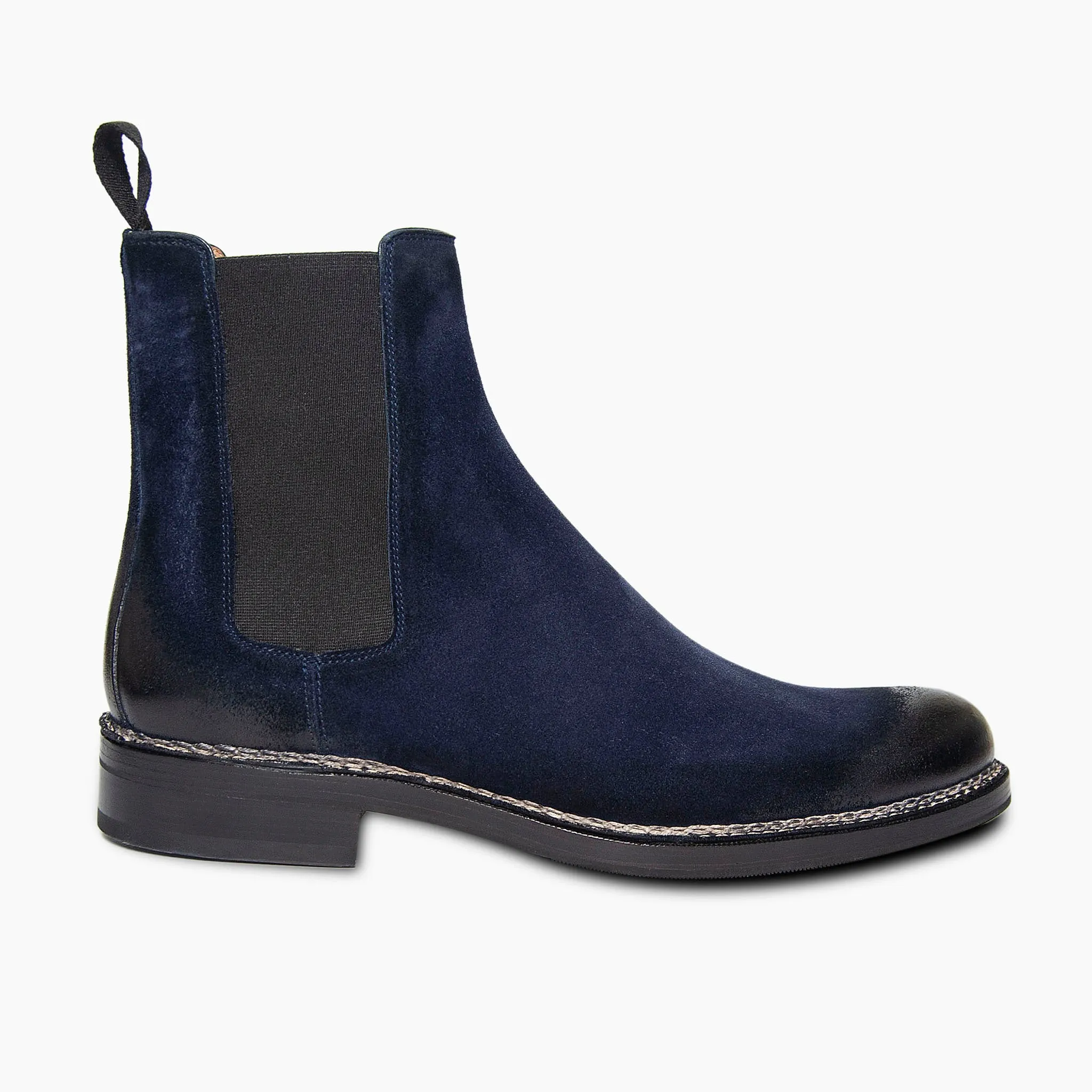 Lapo Chelsea reversed suede Leather Shoes  (dark blue)