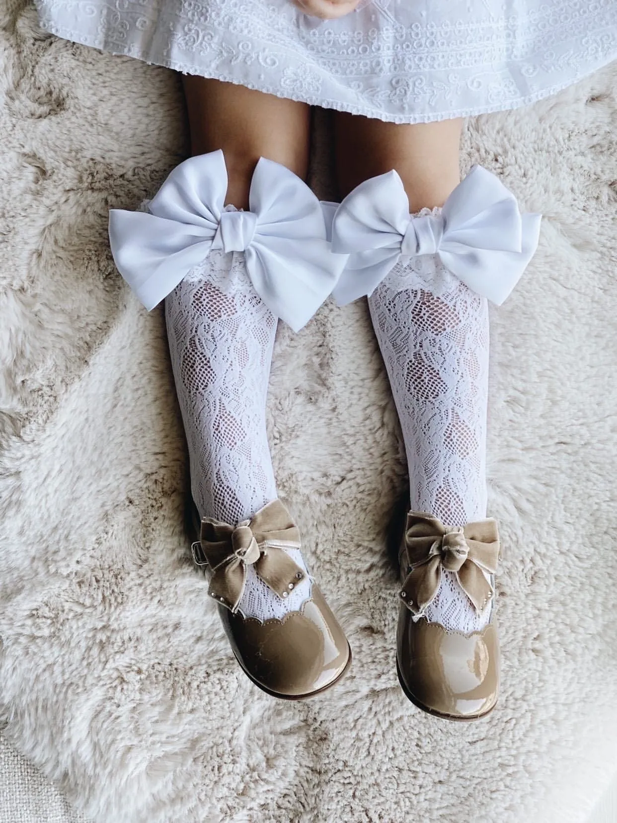 Lola Lace Socks with Satin Bows