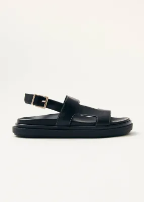 Lorelei Black Leather Sandals