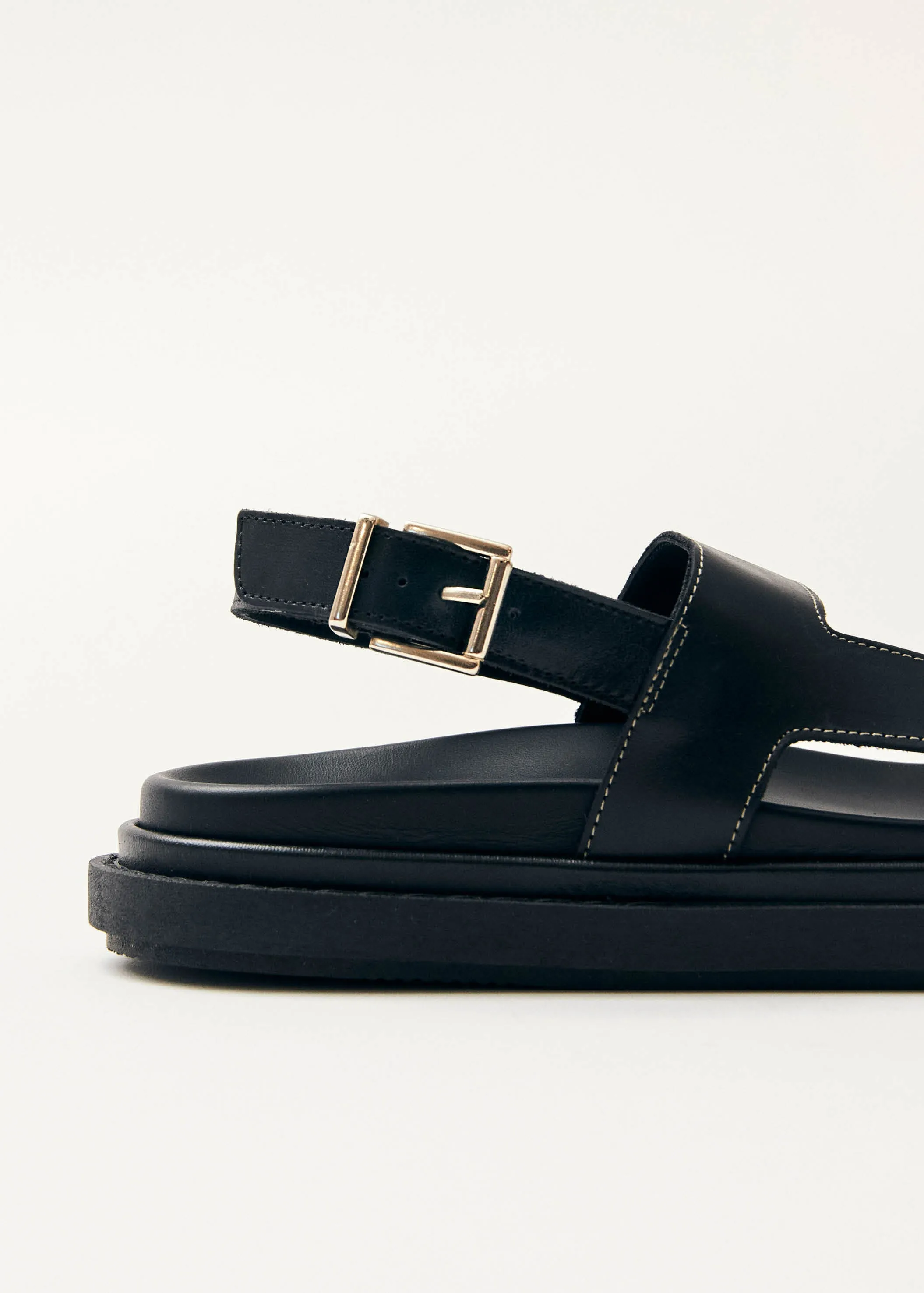 Lorelei Black Leather Sandals