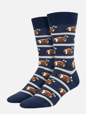 Mens Thanksgiving Football Crew Socks