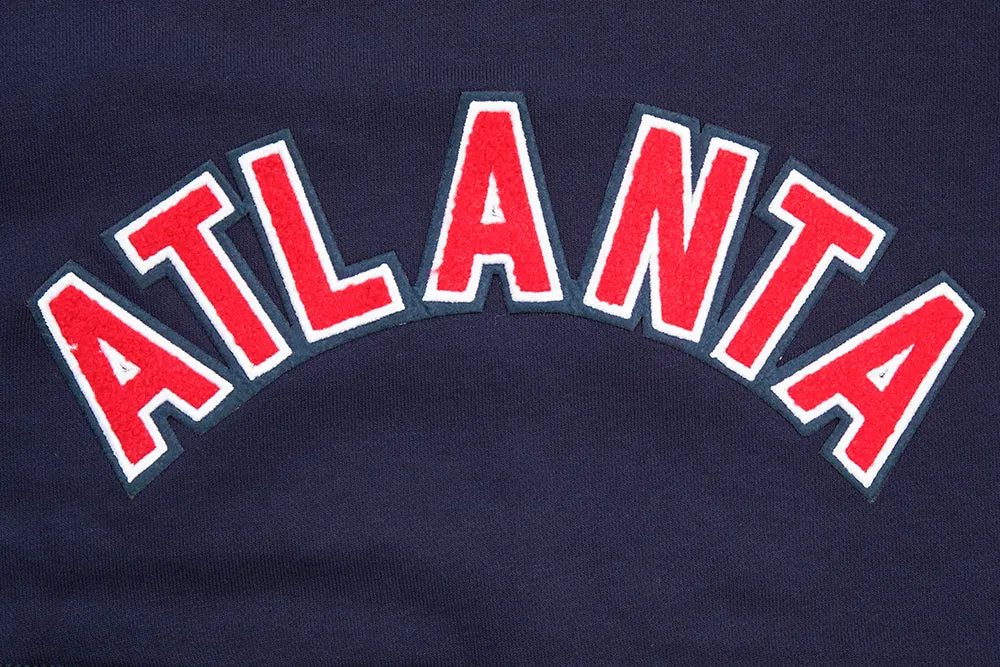 MLB ATLANTA BRAVES CLASSIC WOMEN'S HOODIE DRESS (MIDNIGHT NAVY)