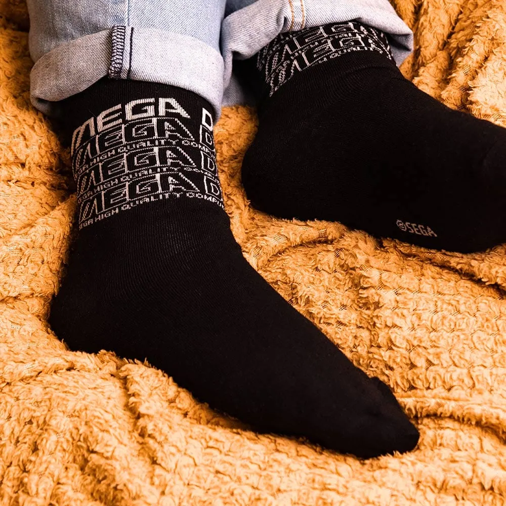 Official Mega Drive ‘Retro Logo’ Black Socks (One Size)