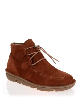 On Foot 30606 Terracotta Leather Suede Ankle Boot