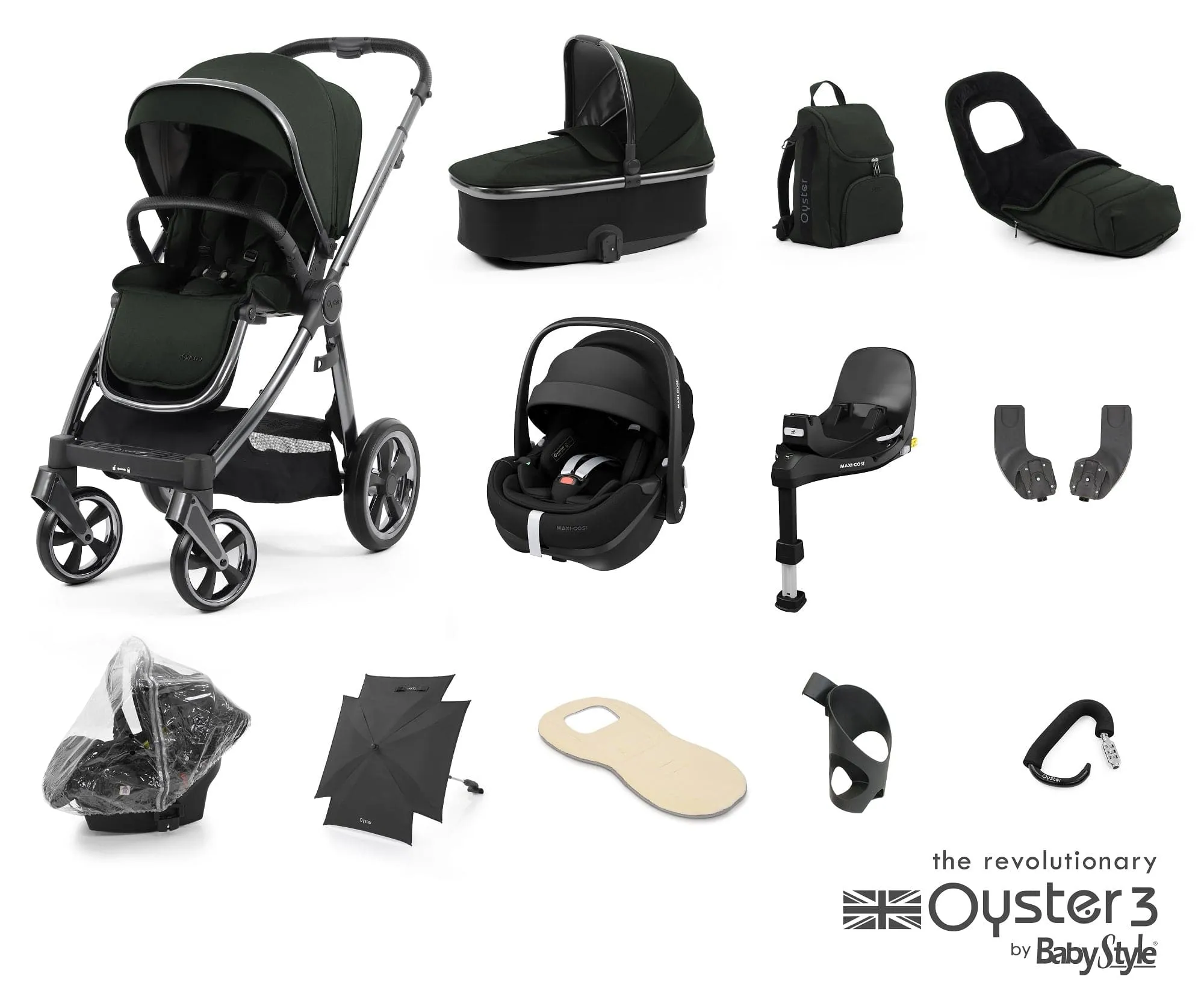 Oyster 3 Ultimate Pebble 360 PRO Bundle (12pc Set) - Black Olive