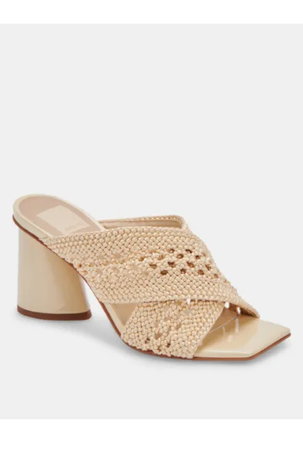 Patch Heels in Vanilla Woven