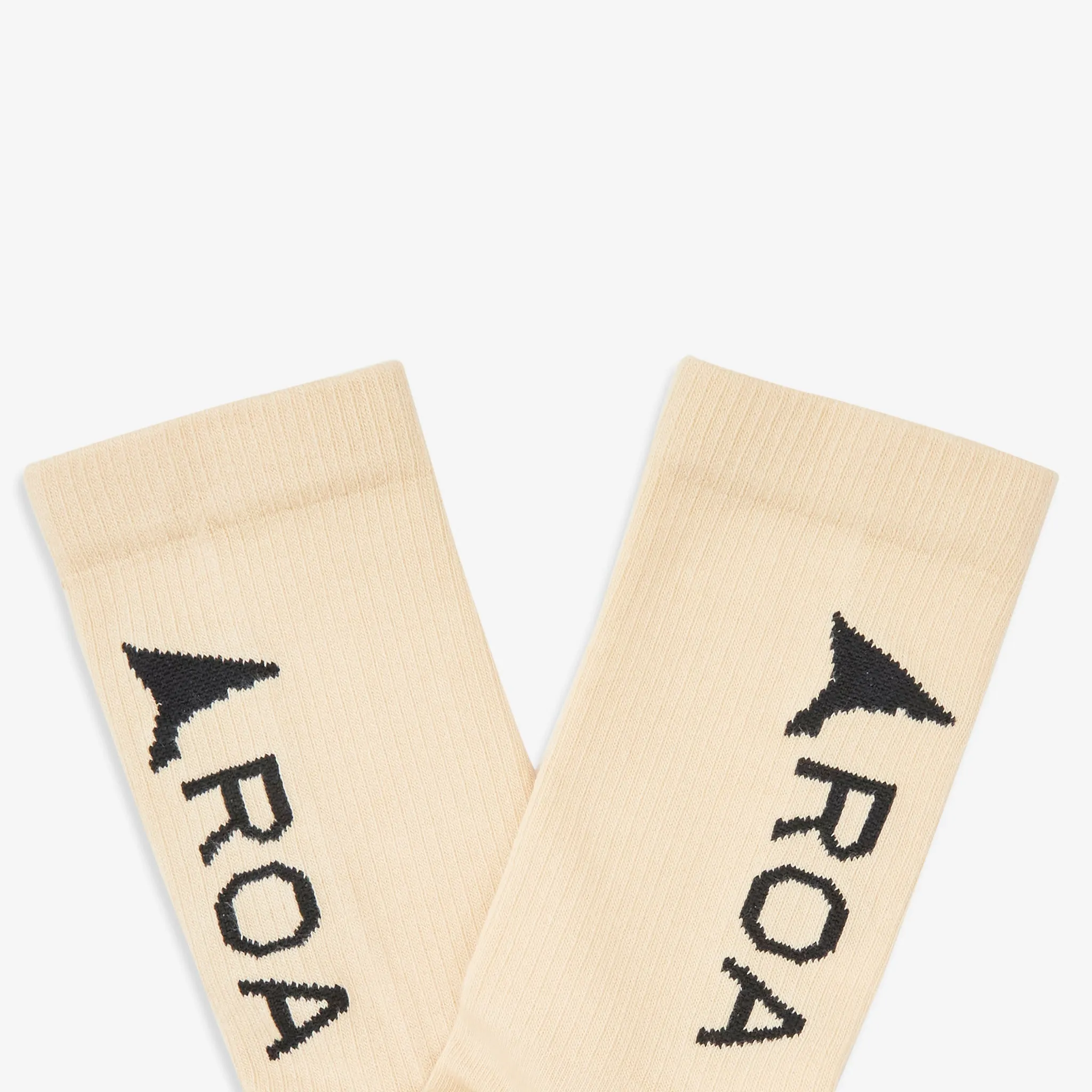 ROA Logo Socks Beige