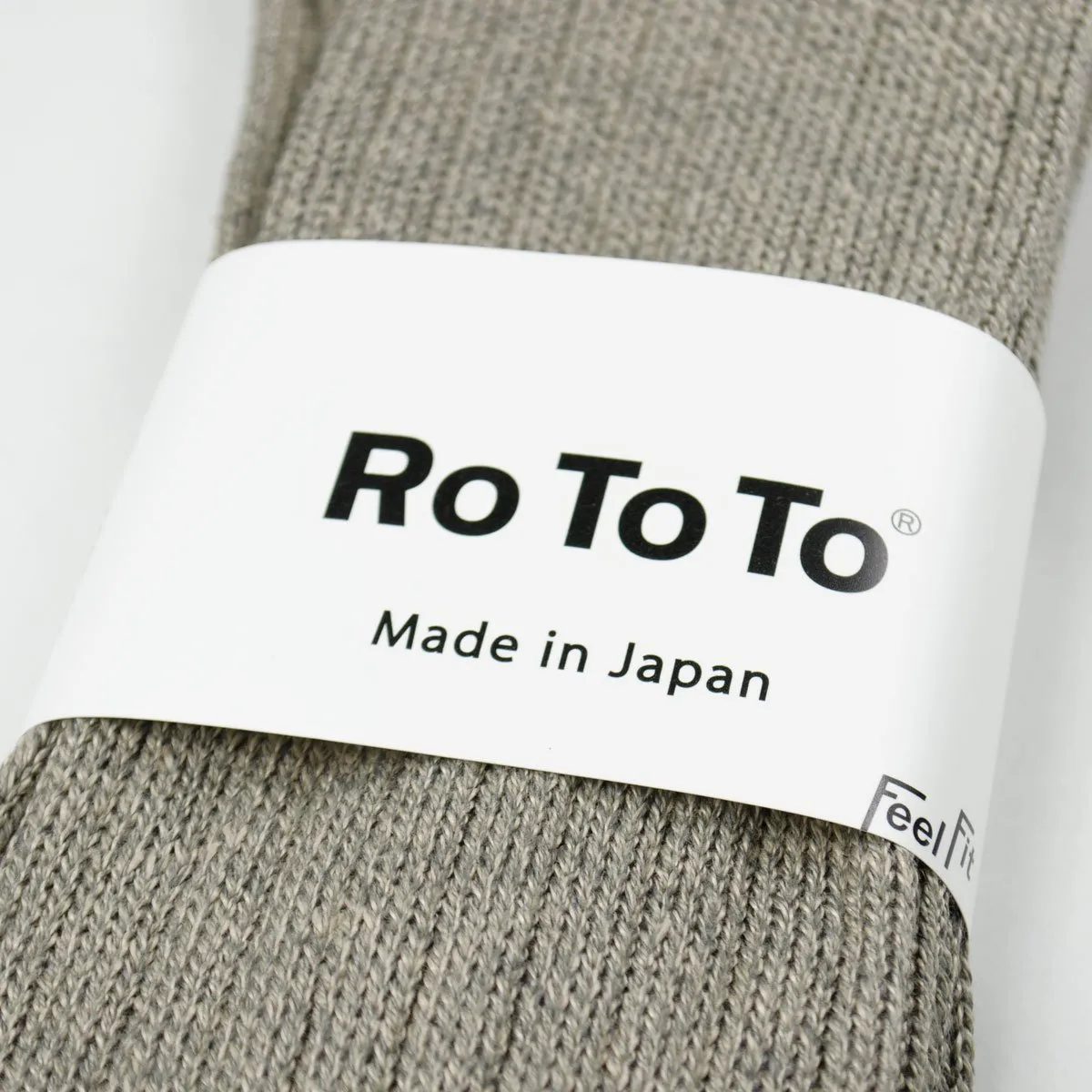 RoToTo - Linen Cotton Rib Socks - Medium Gray