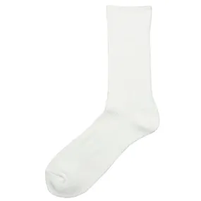 RoToTo - Recycled Cotton Ribbed Crew Socks - White