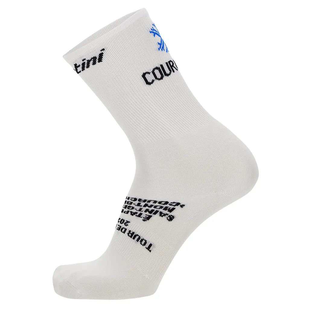 Santini TDF Mont Blanc Socks - White