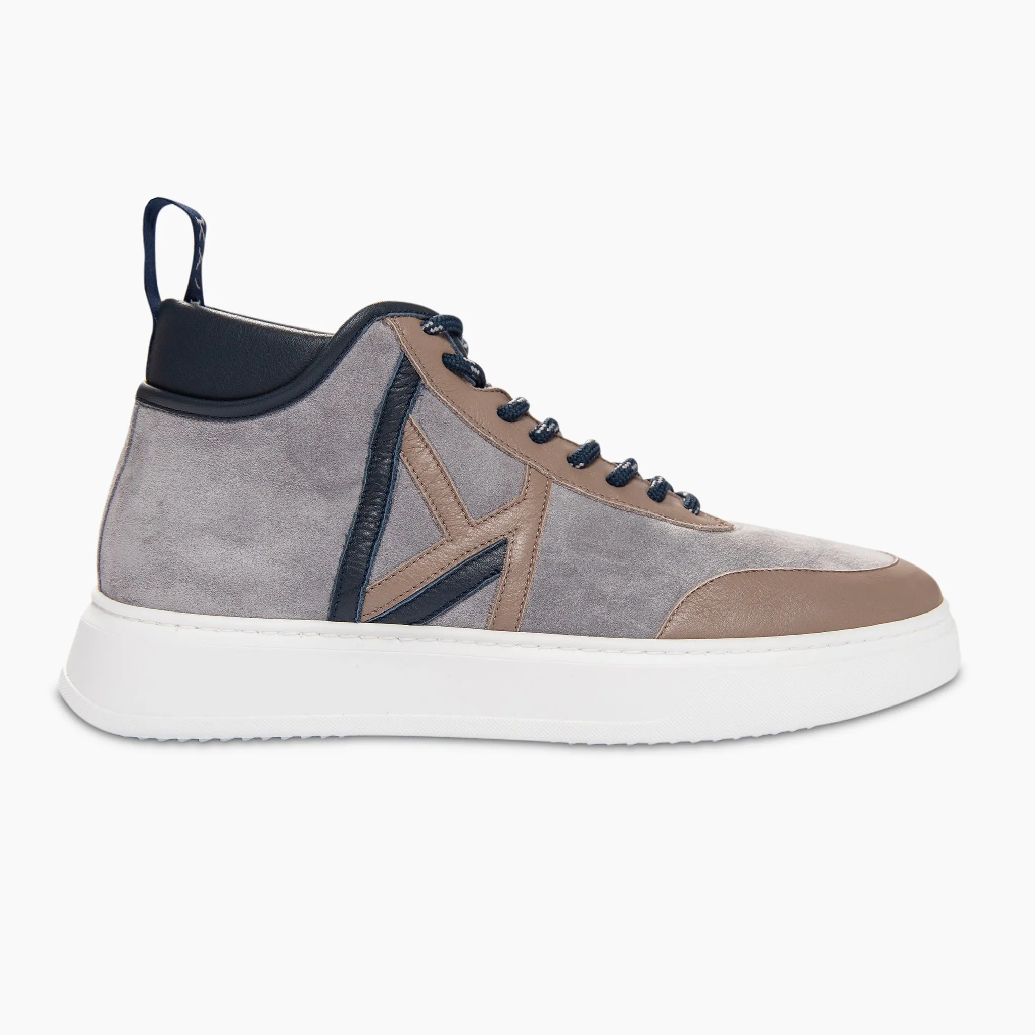 SHARE suede leather mid-sneaker