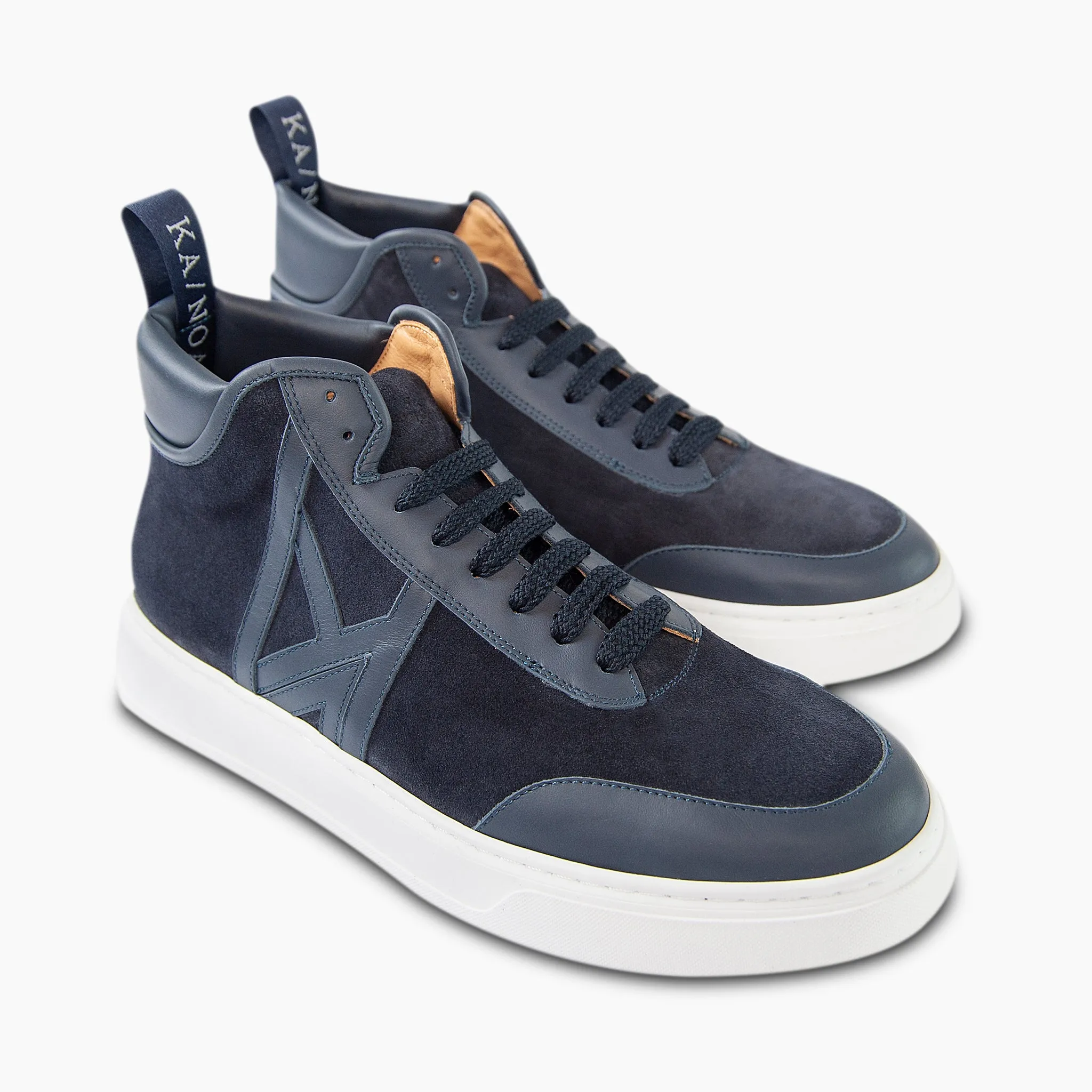 SHARE suede leather mid-sneaker