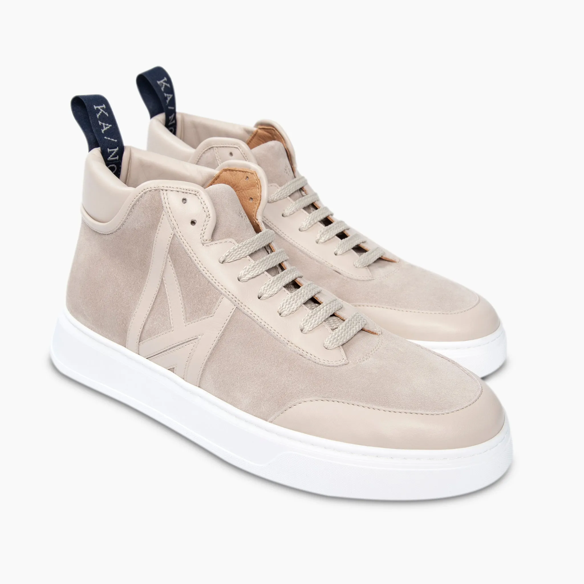 SHARE suede leather mid-sneaker