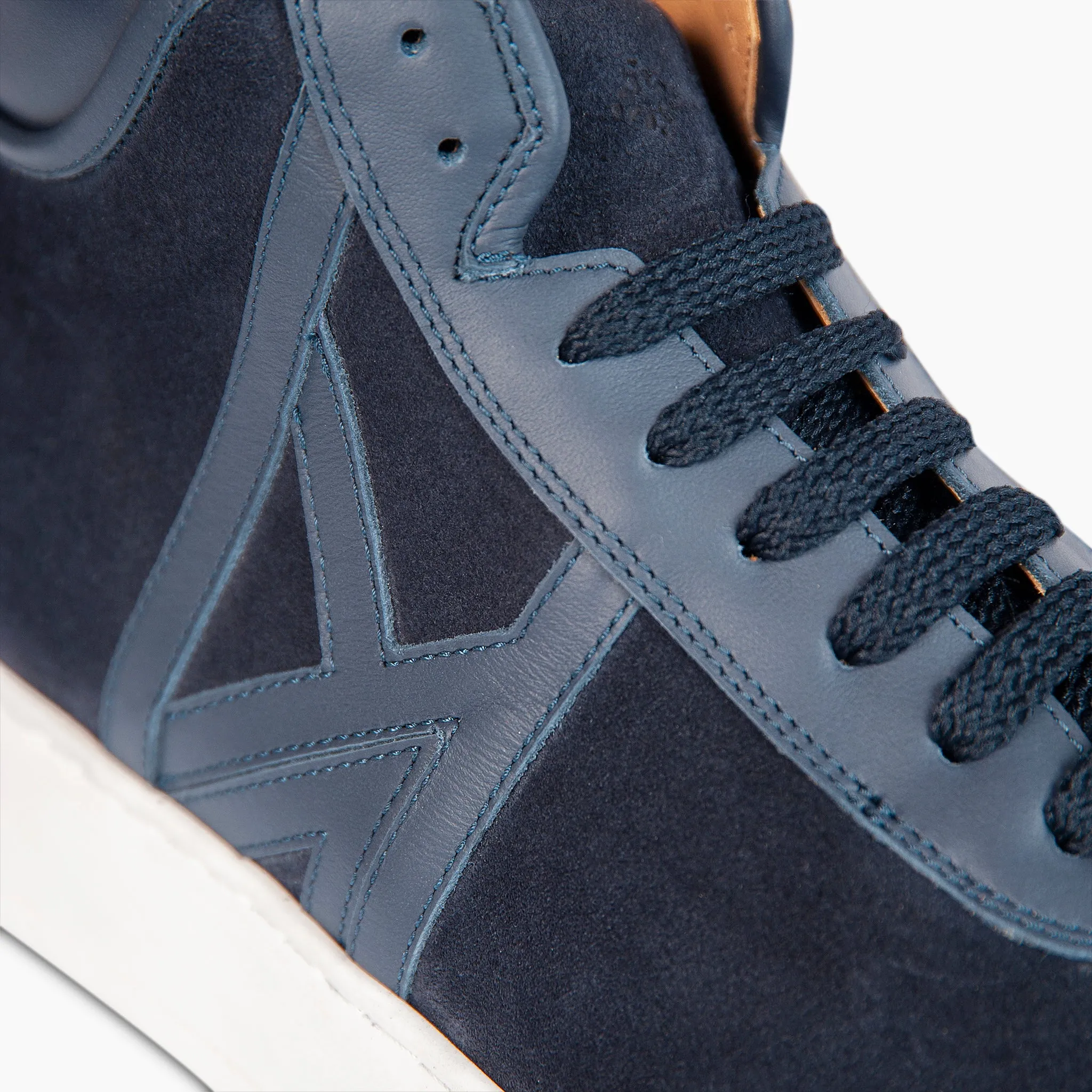 SHARE suede leather mid-sneaker