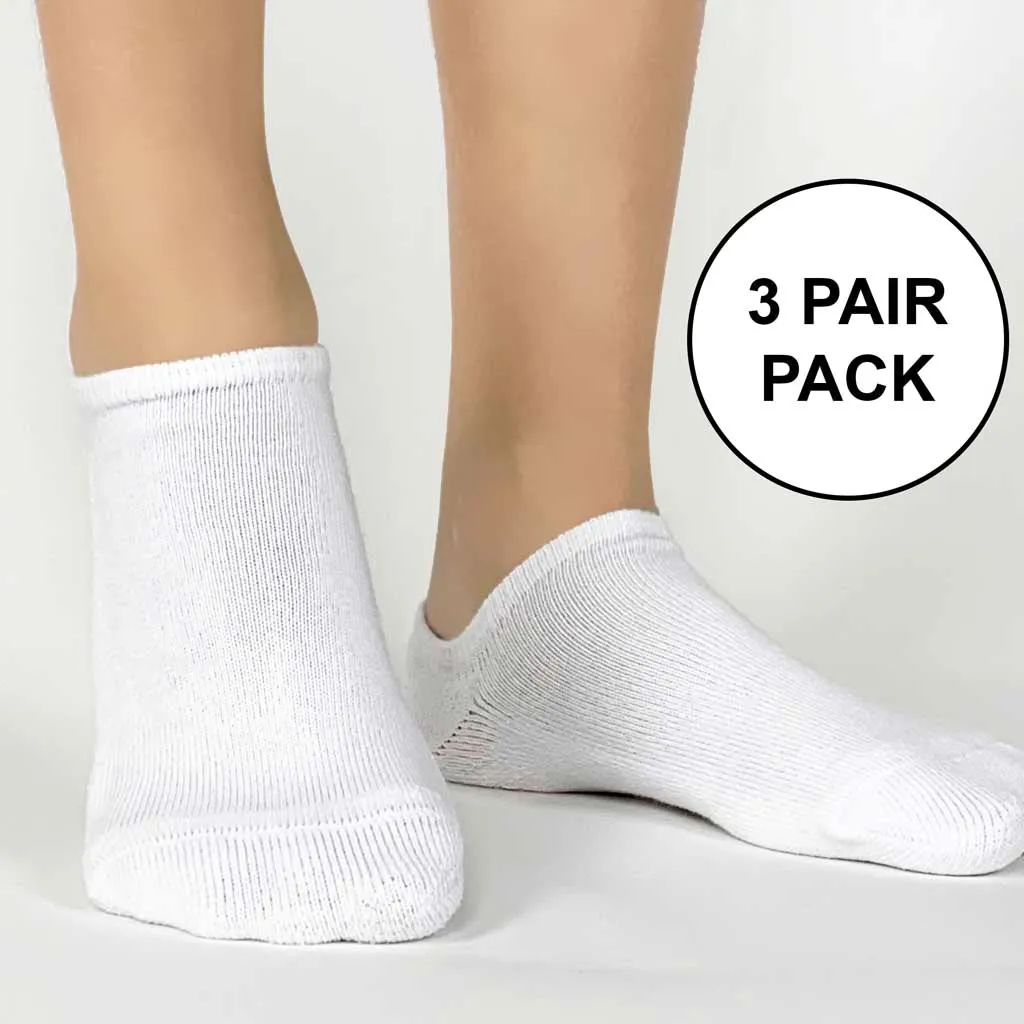 Soft Cotton Blend Small No Show Socks - 3 Pair Pack